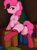 Size: 2000x2698 | Tagged: safe, artist:uuhuhuh, pinkie pie, earth pony, pony, g4, balloonbutt, bedroom eyes, bipedal, bipedal leaning, butt, cheek fluff, chest fluff, christmas, clothes, commission, ear fluff, featureless crotch, high res, holiday, leaning, plot, smiling, socks, solo, stupid sexy pinkie, thigh highs, ych example, your character here