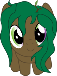 Size: 559x746 | Tagged: safe, artist:lelnn_189, oc, oc:formione, demon, demon pony, cute, looking at you, sitting