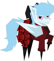 Size: 2055x2322 | Tagged: safe, oc, oc only, oc:file folder, pegasus, crossdressing, flannel, flannel shirt, flannel skirt, high res, male, simple background, solo, stallion, transparent background