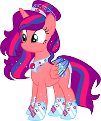 Size: 7026x8395 | Tagged: safe, artist:shootingstarsentry, oc, oc:sunset embrace, alicorn, pony, absurd resolution, female, mare, simple background, solo, transparent background, vector