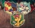 Size: 2000x1600 | Tagged: safe, alternate version, artist:midnightpremiere, apple bloom, opalescence, rainbow dash, scootaloo, sweetie belle, winona, cat, dog, earth pony, pegasus, pony, unicorn, g4, christmas, christmas lights, christmas ornament, clothes, cutie mark crusaders, decoration, eyebrows, eyebrows visible through hair, female, filly, foal, holiday, licking, looking at you, one eye closed, plushie, scarf, smiling, smiling at you, snow, snowflake, tongue out