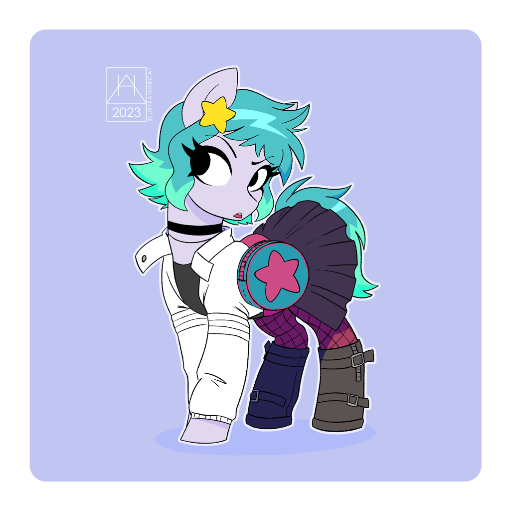 #3252423 - safe, artist:bluefeathercat, earth pony, pony, boots, border ...