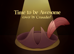 Size: 3350x2441 | Tagged: safe, artist:moozua, hat, high res, no pony, pirate hat, song cover, time to be awesome
