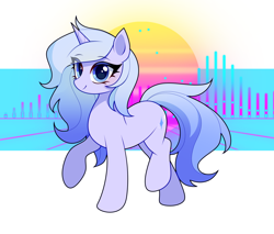 Size: 2020x1721 | Tagged: safe, artist:alus, oc, oc only, oc:infinite starstream, pony, unicorn, blushing, eye clipping through hair, eyebrows, eyebrows visible through hair, horn, smiling, solo, unicorn oc