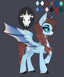 Size: 1537x1835 | Tagged: safe, artist:ondrea, oc, oc:ondrea, oc:wax n' wane, hybrid, pegasus, pony, bat wings, fusion, solo, unshorn fetlocks, wings