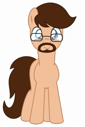 Size: 11000x16336 | Tagged: safe, artist:kuren247, oc, oc:kuren, earth pony, pony, 2024 community collab, derpibooru community collaboration, g4, absurd resolution, facial hair, female, front view, glasses, goatee, male, mare, simple background, solo, stallion, transparent background, vector