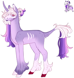 Size: 2538x2680 | Tagged: safe, artist:sleepy-nova, oc, oc only, oc:amethyst geode, pony, unicorn, cloven hooves, female, high res, mare, simple background, solo, transparent background
