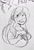 Size: 661x959 | Tagged: safe, artist:punkittdev, fluttershy, human, g4, eye clipping through hair, grayscale, humanized, monochrome, offscreen character, sketch, solo focus, traditional art
