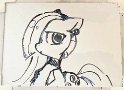 Size: 1980x1447 | Tagged: safe, artist:metaruscarlet, marble pie, earth pony, pony, g4, clothes, collar, doodle, ear piercing, earring, jewelry, piercing, solo, traditional art, whiteboard