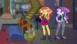 Size: 4032x2362 | Tagged: safe, artist:awesomegamedude10, starlight glimmer, sunset shimmer, human, equestria girls, g4, duo, duo female, female, sunset's apartment, wrong aspect ratio