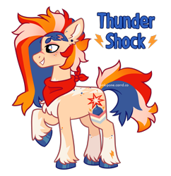 Size: 2512x2600 | Tagged: safe, artist:pink-pone, oc, oc only, oc:thunder shock, earth pony, pony, high res, male, raised hoof, simple background, solo, stallion, transparent background