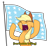 Size: 1521x1407 | Tagged: safe, alternate version, artist:moonatik, applejack, earth pony, pony, g4, applejack's hat, bill dauterive, cowboy hat, female, flag of equestria, hat, king of the hill, mare, ponytail, simple background, solo, transparent background, waving, yelling