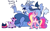 Size: 1280x800 | Tagged: safe, artist:goatpaste, discord, princess cadance, twilight sparkle, alicorn, draconequus, pony, g4, my little pony: friendship is magic, season 4, three's a crowd, :o, blue flu, colored hooves, colored wings, colored wingtips, female, frown, hoof fluff, leg fluff, leonine tail, looking at someone, looking up, male, mare, mismatched horns, mismatched wings, one eye closed, open mouth, open smile, simple background, sisters-in-law, smiling, snaggletooth, spread wings, tail, trio, twilight sparkle (alicorn), twilight sparkle is not amused, unamused, unshorn fetlocks, white background, wings, wink