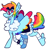 Size: 1426x1448 | Tagged: safe, artist:goatpaste, rainbow dash, pegasus, pony, g4, alternate design, ear piercing, earring, jewelry, piercing, redesign, simple background, solo, white background