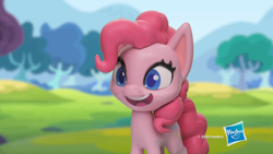 Size: 1920x1080 | Tagged: safe, screencap, pinkie pie, earth pony, pony, g4, g4.5, my little pony: stop motion short, pillow fight (short), cute, smiling, solo