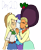 Size: 2873x3500 | Tagged: safe, artist:ktd1993, applejack, rarity, saffron masala, equestria girls, g4, afro, christmas, female, high res, holiday, holly, holly mistaken for mistletoe, kissing, lesbian, polyamory, raffron, ship:raffron, ship:rarijack, shipping, simple background, transparent background