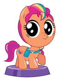 Size: 1356x1769 | Tagged: safe, artist:prixy05, sunny starscout, earth pony, pony, g5, cute, female, mane stripe sunny, mare, pocket ponies, satchel, simple background, solo, sunnybetes, transparent background, vector