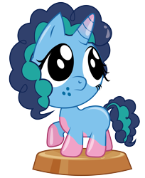 Size: 1469x1800 | Tagged: safe, artist:prixy05, misty brightdawn, pony, unicorn, g5, cute, daaaaaaaaaaaw, female, mare, mistybetes, pocket ponies, simple background, solo, transparent background, vector