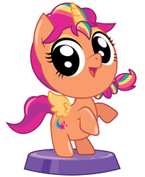 Size: 1477x1800 | Tagged: safe, artist:prixy05, sunny starscout, alicorn, earth pony, pony, g5, alicornified, cute, mane stripe sunny, open mouth, pocket ponies, race swap, rearing, simple background, solo, sunnybetes, sunnycorn, transparent background, vector