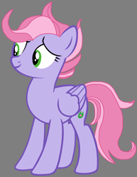 Size: 1756x2272 | Tagged: safe, artist:star polaris and friends, derpibooru exclusive, amethyst beat, lavender lily, pegasus, pony, g4, base used, female, gray background, green eyes, mare, older, older amethyst beat, simple background, solo