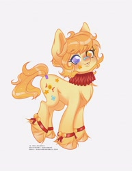 Size: 2550x3300 | Tagged: safe, artist:sushimeko, oc, earth pony, pony, bandaid, candy, earth pony oc, food, high res, jingle bells, solo