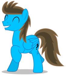 Size: 3263x3739 | Tagged: safe, artist:creedyboy124, oc, oc only, oc:lion, pegasus, pony, g4, eyes closed, high res, male, simple background, smiling, solo, transparent background