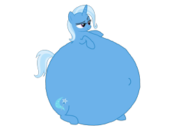 Size: 3264x2448 | Tagged: safe, artist:simonstudio587, trixie, unicorn, g4, female, high res, inflation, simple background, solo, spherical inflation, transparent background