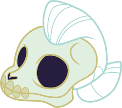 Size: 3394x3000 | Tagged: safe, artist:cloudy glow, granny smith, earth pony, pony, g4, scare master, .ai available, dead, female, high res, simple background, skull, solo, transparent background, vector