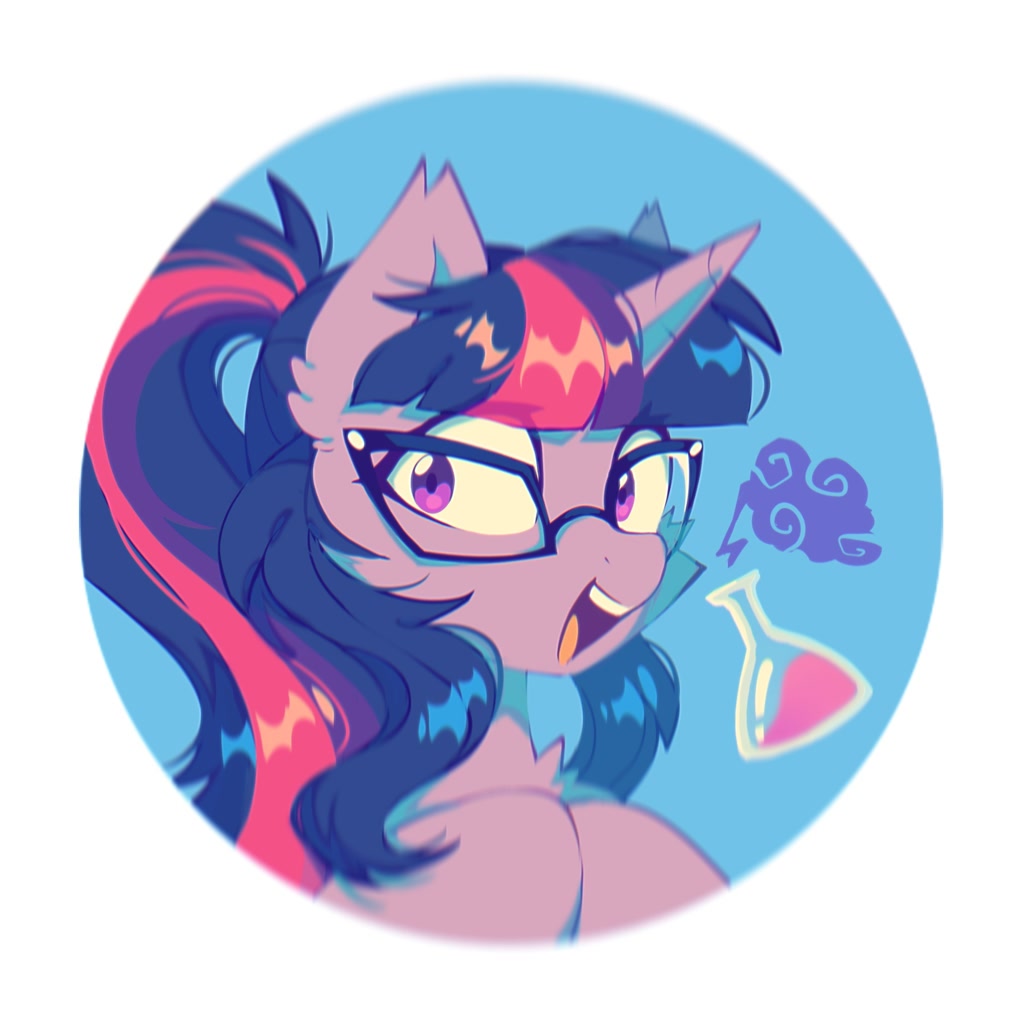 [alicorn,chest fluff,cute,female,g4,glasses,mare,pony,potion,safe,science,solo,twilight sparkle,wings,twiabetes,spread wings,artist:mirtash]