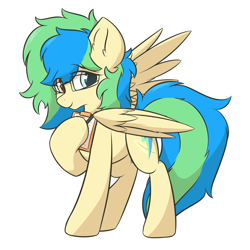 Size: 1600x1600 | Tagged: safe, artist:hcl, oc, oc only, oc:hcl, pegasus, pony, simple background, solo, white background