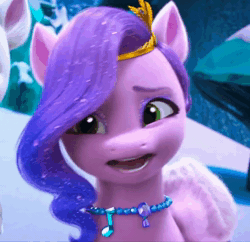 Size: 1116x1080 | Tagged: safe, screencap, pipp petals, zipp storm, pegasus, pony, g5, my little pony: make your mark, my little pony: make your mark chapter 6, secrets of starlight, spoiler:g5, spoiler:my little pony: make your mark, spoiler:my little pony: make your mark chapter 6, spoiler:mymc06e04, adorapipp, animated, cute, eyeshadow, female, i watch it for the ears, jewelry, makeup, necklace, offscreen character, pipp petals is best facemaker, pipp petals is not amused, solo, solo focus, sound, sparkly mane, sparkly tail, tail, unamused, webm