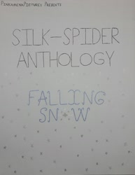 Size: 1964x2545 | Tagged: safe, artist:pinkamenapictures, part of a set, cover art, falling snow, no pony, part of a series, photo, snow, snowflake, traditional art, winter
