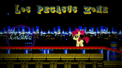 Size: 1920x1080 | Tagged: safe, artist:epicheavytf2, artist:pyrogaming, apple bloom, earth pony, pony, g4, animated, casino night zone, female, filly, foal, las pegasus, music, remix, song, song cover, sonic the hedgehog (series), sonic the hedgehog 2, sound, video, video game, video game crossover, webm