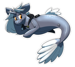 Size: 2100x1900 | Tagged: safe, artist:rawr, oc, oc only, oc:virmare, hippocampus, inflatable pony, merpony, unicorn, inflatable, pool toy, simple background, solo, transparent background, unamused