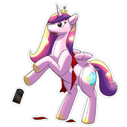 Size: 2000x2000 | Tagged: safe, artist:rawr, princess cadance, alicorn, inflatable pony, g4, clothes, high res, human to pony, inflatable, inflation, phone, pool toy, ripping clothes, simple background, transformation, transformation sequence, transgender transformation, transparent background