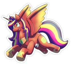 Size: 2200x2000 | Tagged: safe, artist:rawr, oc, oc only, oc:princess hotcakes, oc:radiant hotcakes, alicorn, inflatable pony, pony, alicorn oc, crown, female, grin, high res, inflatable, jewelry, pool toy, regalia, simple background, small, smiling, solo, transparent background