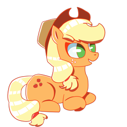 Size: 5000x5000 | Tagged: safe, artist:foxnoobb, applejack, earth pony, pony, g4, absurd resolution, applejack's hat, cowboy hat, female, freckles, hat, lying down, mare, open mouth, prone, simple background, solo, transparent background