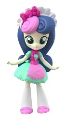 Size: 668x1234 | Tagged: safe, artist:andrew hickinbottom, bon bon, sweetie drops, equestria girls, g4, adorabon, clothes, cute, doll, dress, equestria girls minis, female, simple background, solo, toy, white background