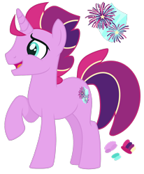 Size: 1242x1508 | Tagged: safe, artist:monochrome-sunsets, oc, oc only, pony, unicorn, g4, magical lesbian spawn, male, offspring, parent:tempest shadow, parent:twilight sparkle, parents:tempestlight, simple background, solo, stallion, transparent background