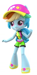 Size: 744x1514 | Tagged: safe, artist:andrew hickinbottom, rainbow dash, equestria girls, equestria girls specials, g4, my little pony equestria girls: better together, my little pony equestria girls: forgotten friendship, clothes, cute, dashabetes, doll, simple background, solo, swimsuit, toy, white background