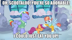 Size: 888x499 | Tagged: safe, edit, edited screencap, screencap, bow hothoof, scootaloo, windy whistles, pegasus, pony, g4, parental glideance, ^^, adopted, adopted daughter, adopted offspring, bag, bossy boots, bowabetes, clothes, cute, daaaaaaaaaaaw, eyes closed, father and child, father and daughter, female, grin, headcanon, jacket, male, mare, meme, mother and child, mother and daughter, open mouth, parody, rainbow dash's cutie mark, reference, ruffles, saddle bag, scene parody, scootadoption, scootalove, shirt, smiling, spongebob squarepants, spread wings, stallion, trio, wholesome, windybetes, wings