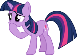Size: 4199x3000 | Tagged: safe, artist:cloudy glow, twilight sparkle, pony, unicorn, a canterlot wedding, g4, .ai available, female, hoof over mouth, mare, sad, simple background, solo, transparent background, unicorn twilight, vector