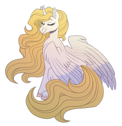 Size: 2900x3000 | Tagged: safe, artist:monnarcha, oc, oc only, alicorn, pony, colored wings, female, high res, mare, simple background, solo, transparent background, two toned wings, wings