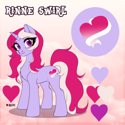 Size: 3000x3000 | Tagged: safe, alternate version, artist:nika-rain, oc, oc only, oc:rinne swirl, pony, unicorn, chest fluff, commission, concave belly, cute, cutie mark, female, high res, leg fluff, mare, reference, reference sheet, sketch, solo, standing