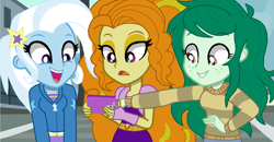 Size: 2075x1080 | Tagged: safe, artist:animatedone, adagio dazzle, trixie, wallflower blush, equestria girls, g4, cellphone, phone, smartphone