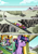 Size: 1204x1700 | Tagged: safe, artist:tarkron, rarity, spike, twilight sparkle, oc, oc:cosmo cool, alicorn, dragon, pony, unicorn, comic:the royal sandal, g4, comic, friendship express, locomotive, steam locomotive, sunglasses, train, train tracks, twilight sparkle (alicorn)