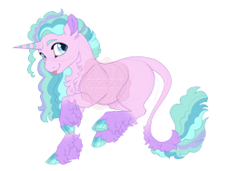 Size: 3600x2700 | Tagged: safe, artist:gigason, oc, oc only, oc:minty, pony, unicorn, :p, blue eyes, chest fluff, cloven hooves, colored hooves, feminine stallion, gradient hooves, gradient legs, gradient tail, high res, hoof polish, horn, leonine tail, magical lesbian spawn, male, neck fluff, obtrusive watermark, offspring, parent:pinkie pie, parent:starlight glimmer, parents:glimmerpie, simple background, solo, stallion, striped horn, tail, tongue out, transparent background, underhoof, unshorn fetlocks, watermark