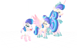 Size: 1920x1200 | Tagged: safe, artist:puzzlshield2, princess flurry heart, pony, g4, 3d, adult flurry heart, baby flurry heart, filly, filly flurry heart, mmd, multiverse, older, older flurry heart, png, pose, render, self paradox, self ponidox