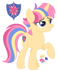 Size: 1280x1604 | Tagged: safe, artist:monochrome-sunsets, oc, oc only, pony, unicorn, g4, female, mare, offspring, parent:flash sentry, parent:twilight sparkle, parents:flashlight, raised hoof, simple background, solo, transparent background