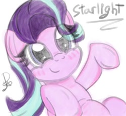 Size: 736x680 | Tagged: safe, artist:royowo, starlight glimmer, pony, unicorn, g4, cute, female, glimmerbetes, simple background, solo, white background